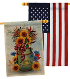 Autumn Milkcan - Harvest Autumn Fall Vertical Impressions Decorative Flags HG130421 Made In USA