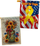 Autumn Milkcan - Harvest Autumn Fall Vertical Impressions Decorative Flags HG130421 Made In USA