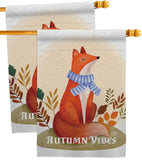 Autumn Fox - Harvest Autumn Fall Vertical Impressions Decorative Flags HG130426 Made In USA