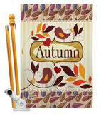 Birds Autumn - Harvest & Autumn Fall Vertical Impressions Decorative Flags HG113003 Made In USA