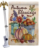 Autumn Blessings - Harvest & Autumn Fall Vertical Impressions Decorative Flags HG113006 Made In USA