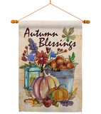 Autumn Blessings - Harvest & Autumn Fall Vertical Impressions Decorative Flags HG113006 Made In USA