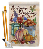 Autumn Blessings - Harvest & Autumn Fall Vertical Impressions Decorative Flags HG113006 Made In USA