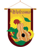 Harvest - Harvest & Autumn Fall Vertical Applique Decorative Flags HG113025 Imported