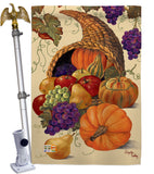 Cornucopia - Harvest & Autumn Fall Vertical Impressions Decorative Flags HG113041 Made In USA