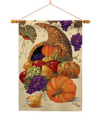 Cornucopia - Harvest & Autumn Fall Vertical Impressions Decorative Flags HG113041 Made In USA