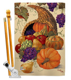 Cornucopia - Harvest & Autumn Fall Vertical Impressions Decorative Flags HG113041 Made In USA