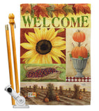 Sunflower Collage - Harvest & Autumn Fall Vertical Impressions Decorative Flags HG113045 Made In USA