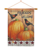Welcome Friends Crows - Harvest & Autumn Fall Vertical Impressions Decorative Flags HG113059 Made In USA