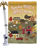 Harvest Village - Harvest & Autumn Fall Vertical Impressions Decorative Flags HG113098 Made In USA