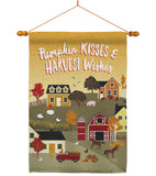 Harvest Village - Harvest & Autumn Fall Vertical Impressions Decorative Flags HG113098 Made In USA