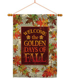 Golden Fall - Harvest & Autumn Fall Vertical Impressions Decorative Flags HG113101 Made In USA