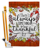 Always Something Thankful - Harvest & Autumn Fall Vertical Impressions Decorative Flags HG113112 Made In USA