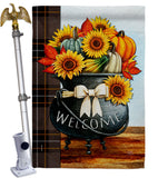 Autumn Fresh Pot - Harvest & Autumn Fall Vertical Impressions Decorative Flags HG113118 Made In USA