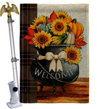 Autumn Fresh Pot - Harvest & Autumn Fall Vertical Impressions Decorative Flags HG113118 Made In USA