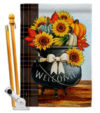 Autumn Fresh Pot - Harvest & Autumn Fall Vertical Impressions Decorative Flags HG113118 Made In USA