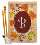 Autumn B Initial - Harvest & Autumn Fall Vertical Impressions Decorative Flags HG130028 Made In USA