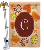 Autumn C Initial - Harvest & Autumn Fall Vertical Impressions Decorative Flags HG130029 Made In USA