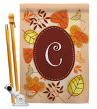 Autumn C Initial - Harvest & Autumn Fall Vertical Impressions Decorative Flags HG130029 Made In USA