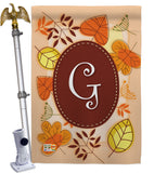 Autumn G Initial - Harvest & Autumn Fall Vertical Impressions Decorative Flags HG130033 Made In USA