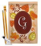 Autumn G Initial - Harvest & Autumn Fall Vertical Impressions Decorative Flags HG130033 Made In USA