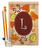 Autumn L Initial - Harvest & Autumn Fall Vertical Impressions Decorative Flags HG130038 Made In USA