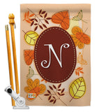 Autumn N Initial - Harvest & Autumn Fall Vertical Impressions Decorative Flags HG130040 Made In USA