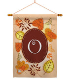 Autumn O Initial - Harvest & Autumn Fall Vertical Impressions Decorative Flags HG130041 Made In USA