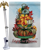 Autumn Tower - Harvest Autumn Fall Vertical Impressions Decorative Flags HG130419 Made In USA