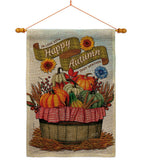 Cozy Autumn - Harvest Autumn Fall Vertical Impressions Decorative Flags HG130420 Made In USA