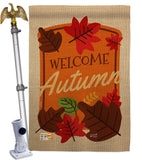 Welcome Autumn - Harvest & Autumn Fall Vertical Impressions Decorative Flags HG137084 Made In USA