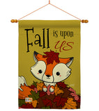 Fall Is Upon Us - Harvest & Autumn Fall Vertical Impressions Decorative Flags HG137105 Made In USA