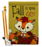 Fall Is Upon Us - Harvest & Autumn Fall Vertical Impressions Decorative Flags HG137105 Made In USA