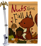 Nuts About Fall - Harvest & Autumn Fall Vertical Impressions Decorative Flags HG137106 Made In USA