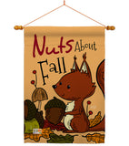 Nuts About Fall - Harvest & Autumn Fall Vertical Impressions Decorative Flags HG137106 Made In USA