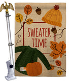 Sweater Time - Harvest & Autumn Fall Vertical Impressions Decorative Flags HG137107 Made In USA