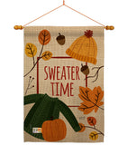 Sweater Time - Harvest & Autumn Fall Vertical Impressions Decorative Flags HG137107 Made In USA