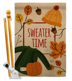 Sweater Time - Harvest & Autumn Fall Vertical Impressions Decorative Flags HG137107 Made In USA