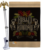 Charlkboard Hello Autumn - Harvest & Autumn Fall Vertical Impressions Decorative Flags HG137108 Made In USA