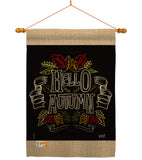 Charlkboard Hello Autumn - Harvest & Autumn Fall Vertical Impressions Decorative Flags HG137108 Made In USA