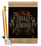 Charlkboard Hello Autumn - Harvest & Autumn Fall Vertical Impressions Decorative Flags HG137108 Made In USA