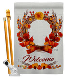 Harvest Wreath - Harvest & Autumn Fall Vertical Impressions Decorative Flags HG137111 Made In USA