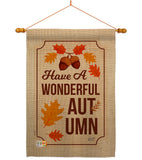 Wonderful Autumn - Harvest & Autumn Fall Vertical Impressions Decorative Flags HG137113 Made In USA