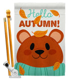 Bearly Autumn - Harvest & Autumn Fall Vertical Impressions Decorative Flags HG137607 Made In USA