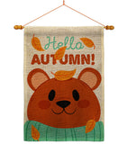 Bearly Autumn - Harvest & Autumn Fall Vertical Impressions Decorative Flags HG137607 Made In USA