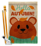 Bearly Autumn - Harvest & Autumn Fall Vertical Impressions Decorative Flags HG137607 Made In USA