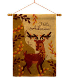 Autumn Deer - Harvest & Autumn Fall Vertical Impressions Decorative Flags HG137626 Made In USA