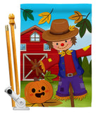 Harvest Scarecrow  - Harvest & Autumn Fall Vertical Impressions Decorative Flags HG192231 Made In USA