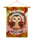 Autumn Owl - Harvest & Autumn Fall Vertical Impressions Decorative Flags HG192355 Made In USA