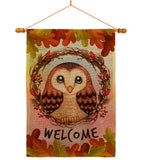 Autumn Owl - Harvest & Autumn Fall Vertical Impressions Decorative Flags HG192355 Made In USA